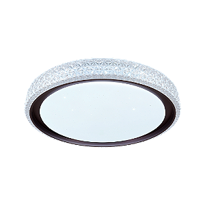 Plafon Cristall Deccor Aimon 30w 3000k 4000k 6500k Redondo 490x90mm Cct Com Controle