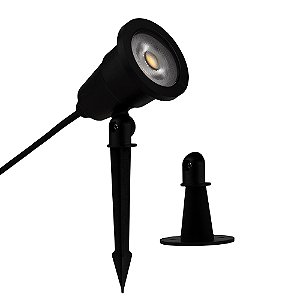 Espeto/Spot LED Play PC IP65 5W Luz Verde - Preto