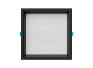 Painel Deep Led Preto 24w 1500lm Quadrado 3000k