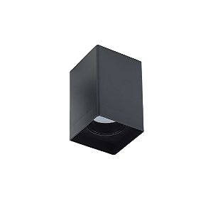 Spot De Sobrepor Quadrado Carina Gu10 1mr16 Preto