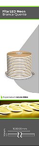 Fita Led Neon Single 16mm 220v Ip66 Smd2835 8w/M 2 Fios 120leds/M Branco Quente S/Acessorios Vendida p/ Metro