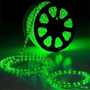 Mangueira Luminosa 10,5mm Led Verde - 220V Vendida P/ Metro