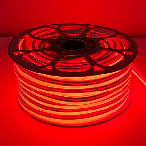 Fita Led Neon 50mt 220v 14,4w/M Vermelha Ip65 Vendida P/ Metro