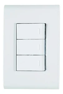 Cj. 3 Interruptores Simples 10a/250v Liz Branco Tramontina