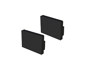 Acessorios Perfil Vertex 20 Tampa / Presilha Sob 14x20mm Preto Fosco