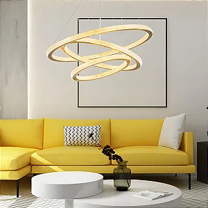 Pendente 40x60x80cm 140w 7000lm 3000k Dourado