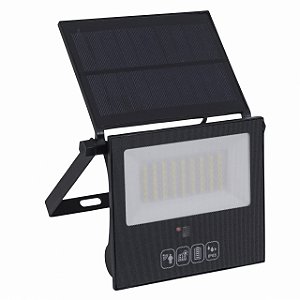 Projetor Solar Slim 80w 6500k Preto 800 Lumens Ip65