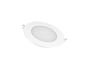 Painel Led 6w Lux Redondo Embutir 6500k