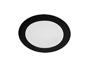 Painel Led 24w Lys Redondo Embutir Preto 6500k