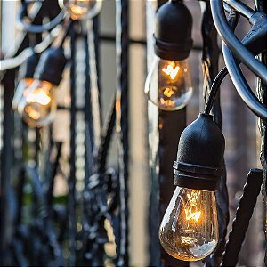 Varal De Luzes Parte 5 Metros 10 Soquetes Ip65