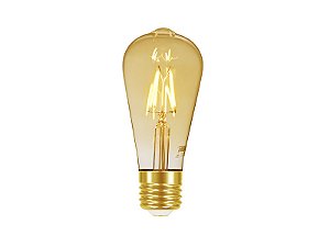 Lâmpada Led Filamento Vintage St64 4W Ambar E27