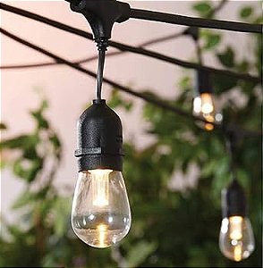 Varal De Luzes Parte 10 Metros 20 Soquetes IP65