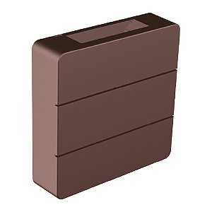 Arandela LED Clean Aletada 6W 3.000K - Marrom Gold