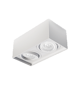 Spot De Sobrepor Duplo Pare20 Branco