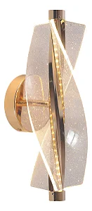 Arandela LED Dourada Ø30cm 18W 3000K Acrílico