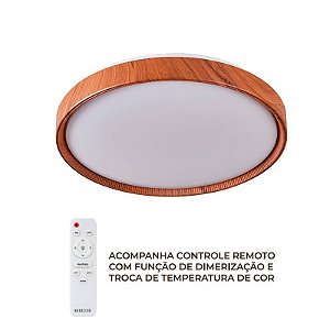 Plafon led rond. In 49cm 33w 3/4k/6.5k imbuia
