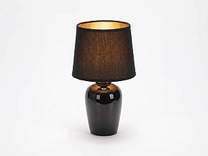Abajur de ceramica pottery e27 preto 32cm-7897079087123