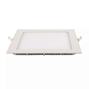 Painel LED Tech Slim 18W Emb Alum Quad 218mm Bivolt 3.000K - Branco