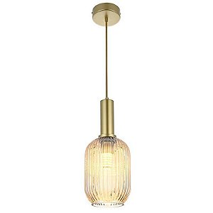 PENDENTE CANNE LON E27 OURO CHAMPAGNE