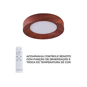 PLAFON LED VETA BIN 50CM 24W 3K/4K/6,5K IMBUIA