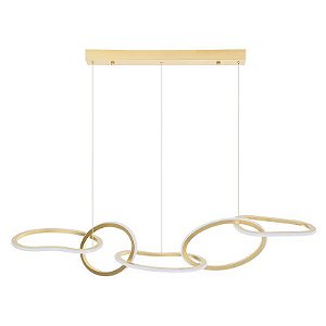 PENDENTE LED ZENA 67W 3000K OURO CHAMPAGNE
