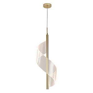 PENDENTE LED RUBAN 9W 2700K DOURADO