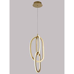 PENDENTE LED ZENA ORI 42W 3000K OURO CHAMPAGNE