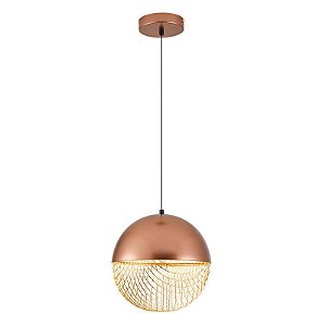 PENDENTE LED REZI 25CM 18W 3000K COBRE