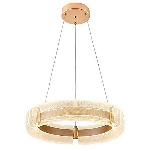 PENDENTE LED DALEN 60CM 60W 2700K OURO BRILHO