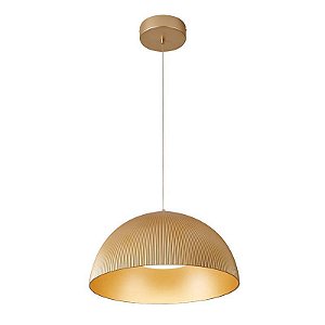 PENDENTE LED CANELI 40CM 25W 3000K DOURADO