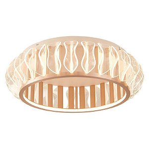 PLAFON LED WAVY 60CM 52W 2700K OURO CHAMPAGNE