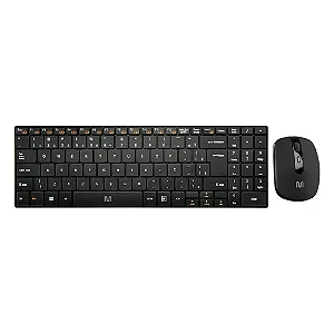 Kit teclado e mouse sem fio USB slim TC202