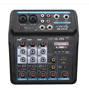 Mesa de som 4 canais bluetooth USB LMR-0401 UB
