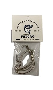 Kit Anzol Robaleiro Anti Enrosco 1/0 5 Peças - Falcão Pesca