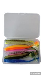 Kit com 10 Shad 10cm - Falcao Pesca