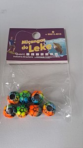 Miçangas Bolinha de Futebol 10mm - Miçangas do Leke