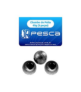 Chumbo de Poita 40 Gramas 3 unidades - JR Pesca