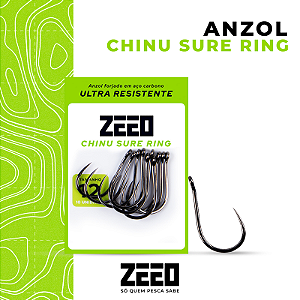 Anzol Chinu Sure Ring Sem Farpa - Zeeo