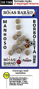 Manhoso Borboleta 11mm Empanado ( 4 Miçangas ) - Bóias Barão