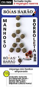 Manhoso Borboleta 9mm Empanado ( 4 Miçangas ) - Bóias Barão