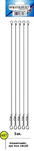 Encastroador Aço Inox 16x20 - 5 Unidades - Bóias Barão