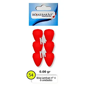 Bóia Lambari nº 4 Pacote com 06 unidades - Boias Barao