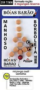 Manhoso Borboleta 11mm Cor Café com Leite ( 4 Miçangas ) - Bóias Barão