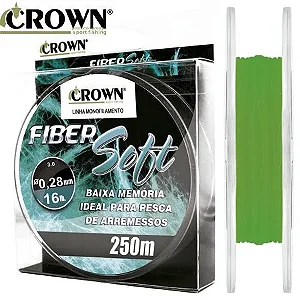Linha Monofilamento Fiber Soft Yellow 250 Verde - Crown