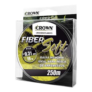 Linha Monofilamento Fiber Soft Yellow 250 Metros - Crown