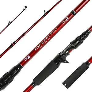 Vara Top Cast Pro Red 2,40 Metros 50 Libras 2 Partes Carretilha - Lumis