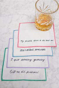 Kit Guardanapo Coquetel Old Fashioned - Linho Off