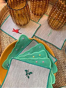 Kit Guardanapo Coquetel Spices - Linho natural