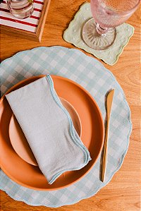 Guardanapo de Mesa Ondas Borda Azul