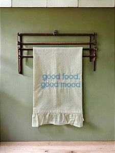 Pano de Copa Good Food, Good Mood - Amarelo